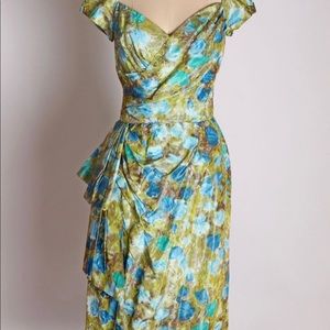 1950s Vintage Floral Dress by Neiman Marcus
